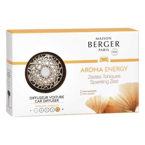 Автомобильный ароматизатор-клипса Maison Berger, арома энергия