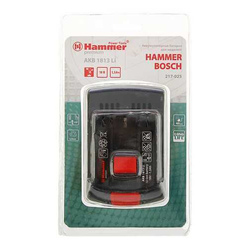 Аккумулятор HAMMER AKB1813Li PREMIUM для BOSCH 179904