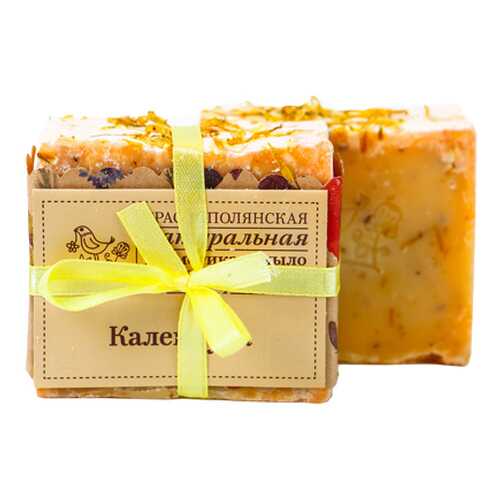 Мыло ручной работы Календула Краснополянская косметика 110 г