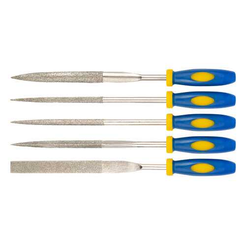 Надфили алмазные 5х180х70 мм, набор 5 шт. FIT 42175
