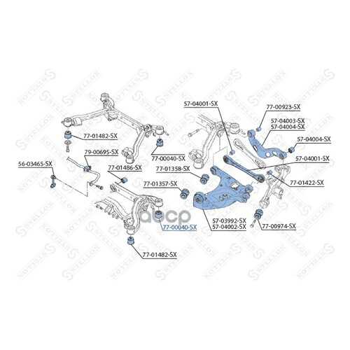 Сайлентблок Stellox 7700040SX