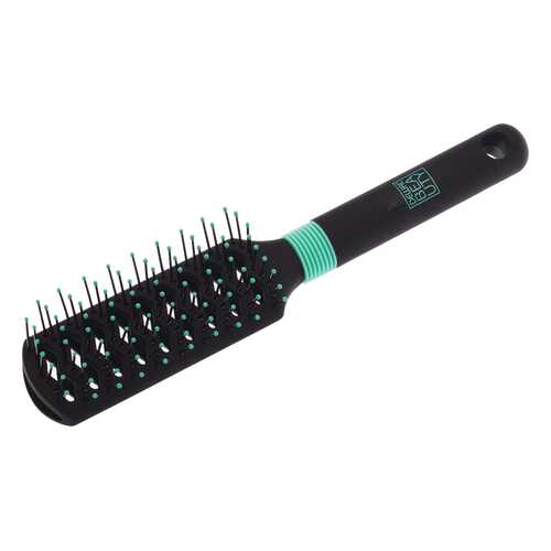 Щетка Dewal Beauty серия Бирюза продувная с нейлон,штифтом, прямоугольная 9 ряд DBBZ2