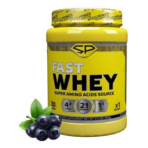 Сывороточный протеин FAST WHEY, 900 гр, вкус «Черника», STEELPOWER