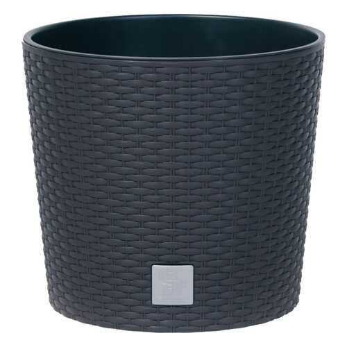 Кашпо для цветов Prosperplast 35/37,65 л Rato Round, антрацит, 2 предмета, DRTUS400L-S433