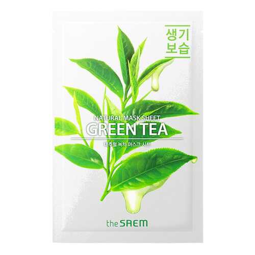 Маска тканевая THE SAEM с экстрактом зеленого чая Natural Green Tea Mask Sheet 21мл