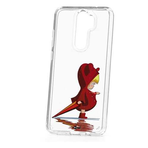 Чехол Xiaomi Redmi Note 8 Pro Kruche Print Девочка с зонтом