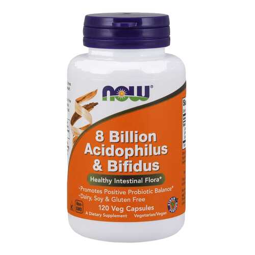Для пищеварения NOW 8 Billion Acidophilus&Bifidus 120 капсул