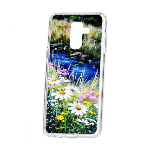 Чехол Kruche Samsung Galaxy A6 Plus (2018) A605f Print Ромашки у ручья