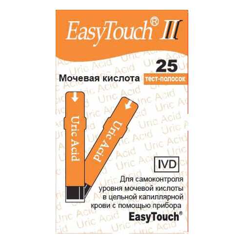Тест-полоски EasyTouch на мочевую кислоту 25 шт.