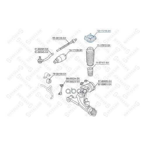 Опора амортизатора Stellox 1217219SX