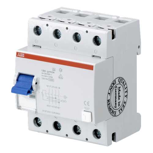Выключатель дифференциального тока (УЗО) ABB F204, 4п, 63 А, 300 мА, тип AC