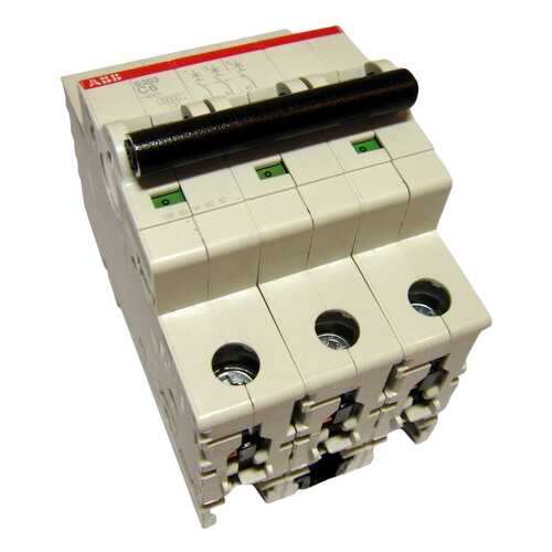 Выключатель автоматический модульный ABB S203, 3п, С, 6 А, 6 кА