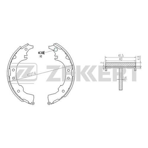 Комплект тормозных колодок ZEKKERT BK-4123