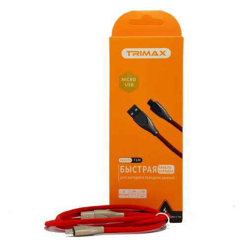 Кабель Trimax Micro-USB T1M 1m Red