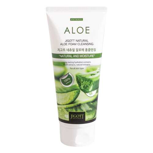 Пенка для умывания Jigott Natural Aloe Foam Cleansing 180 мл