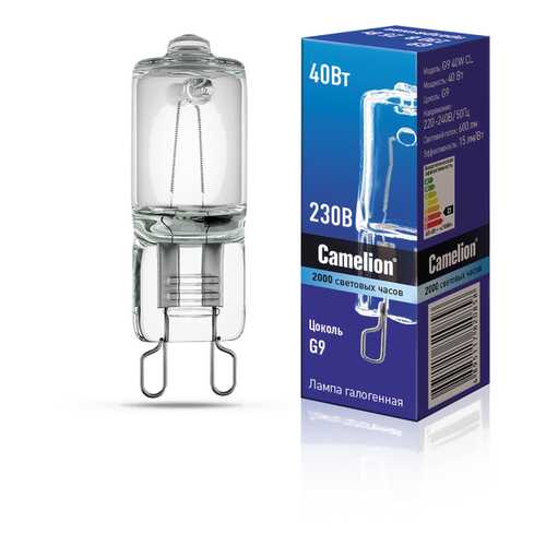 Лампочка Camelion G9, Теплый свет 40 Вт, Галогенная