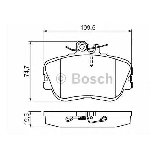 Комплект тормозных колодок Bosch 0986460977