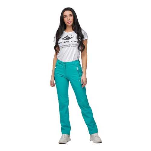 Брюки женские из ткани softshell 1926Br бирюзовый 48