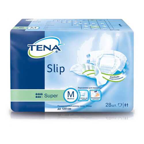 Подгузники для взрослых Tena Slip Super M дышащие 28 шт.