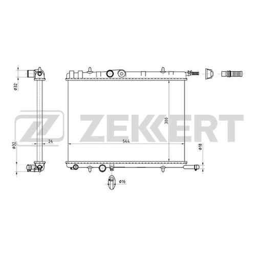 Радиатор охлаждения двигателя ZEKKERT MK-1086