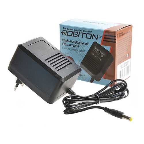 Сетевое зарядное устройство Robiton AB9-800S 9V-0,8А 5,5х2,1/12(-)