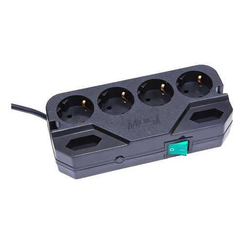 Сетевой фильтр MOST Compact СRG, 6 розеток, 2 м, Black