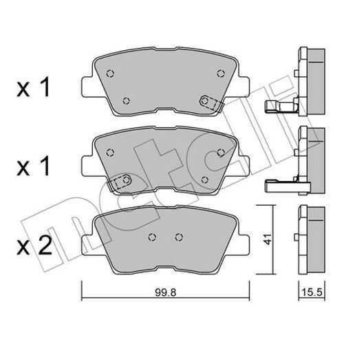 Комплект тормозных дисковых колодок METELLI 22-0886-0
