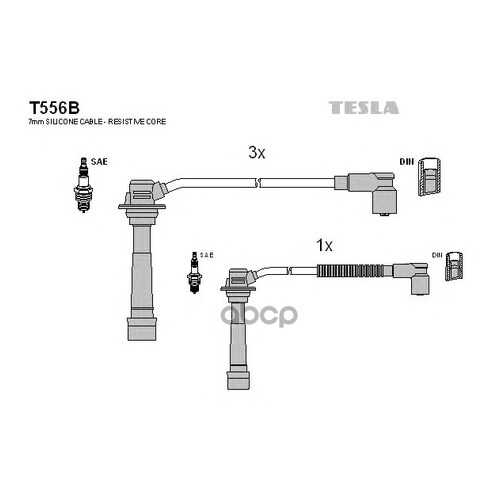 Комплект Проводов Зажигания TESLA T556B