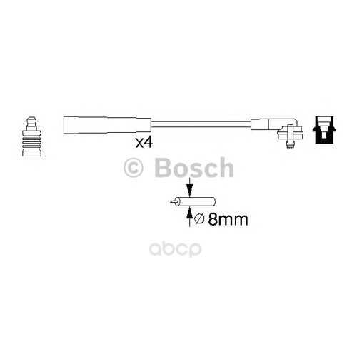 Комплект высоковольтных проводов Bosch 0986356700