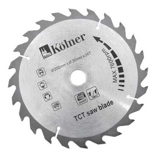 Диск пильный Kolner KSD200х30х24 серый (кн200-30-24)