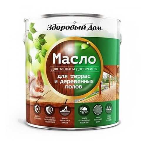 Масло для террас и деревянных полов Здоровый Дом белое 0,75л