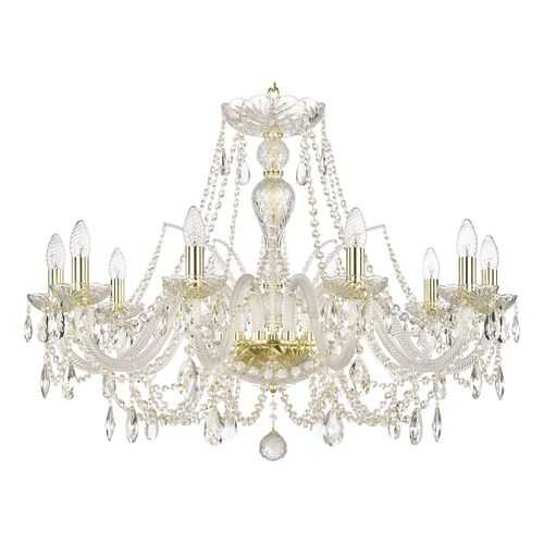 Люстра хрустальная 105/10/300 G Bohemia Ivele Crystal