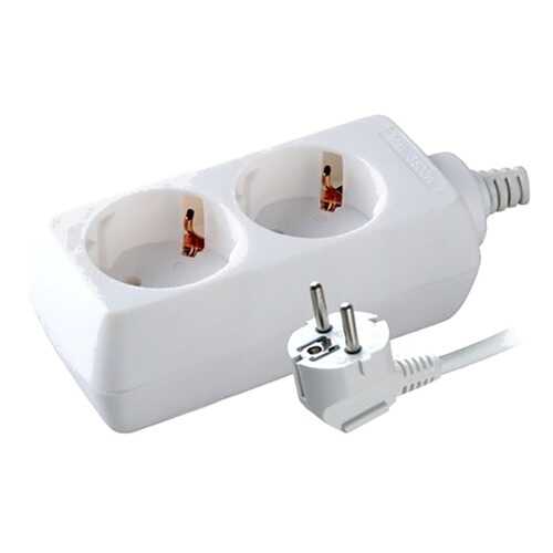 Удлинитель Volsten S 2x3-Z, 2 розетки, 3 м, White