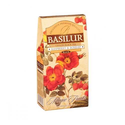 Чай Basilur Волшебные фрукты - Малина и шиповник черный с добавками 100 г