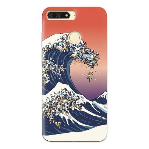 Чехол СМАКС The Great Wave of Pug для Huawei Honor 7C/Y6 Prime (2018)