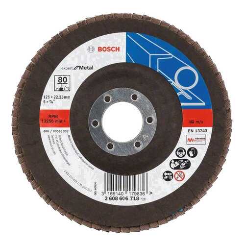 Круг лепестковый Bosch 125мм K80 Expert for Metal 2608606718