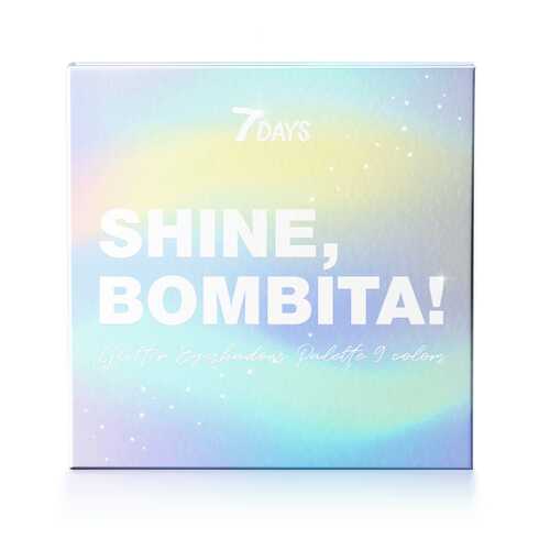 Палетка мерцающих теней для век 7DAYS SHINE, BOMBITA! 9 цветов, 9 шт x 2 г