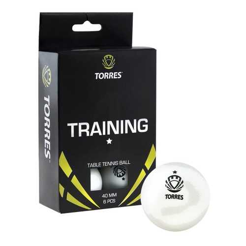 Мяч для настольного тенниса Torres Training 1 6 шт.ук, белый