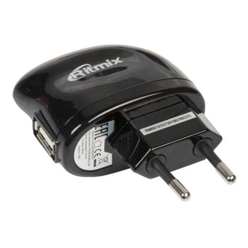 Сетевое зарядное устройство Ritmix RM-001 1 USB 1A Black
