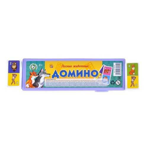 Домино Рыжий кот Лесные животные пластиковое в пластиковом футляре ИН-4614