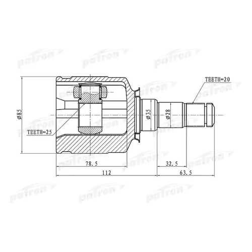 Шрус PATRON PCV1437