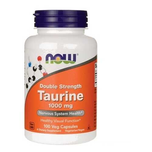 NOW Sports Double Strength Taurine 1000 100 капсул без вкуса