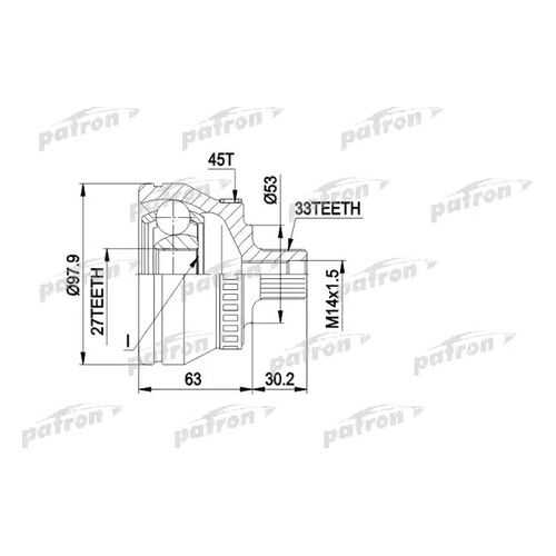 Шрус PATRON PCV1381