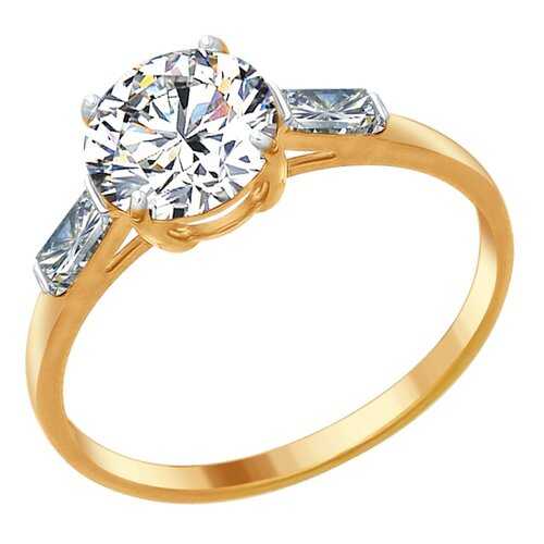 Кольцо женское SOKOLOV из серебра со Swarovski Zirconia 89010077 р.17.5