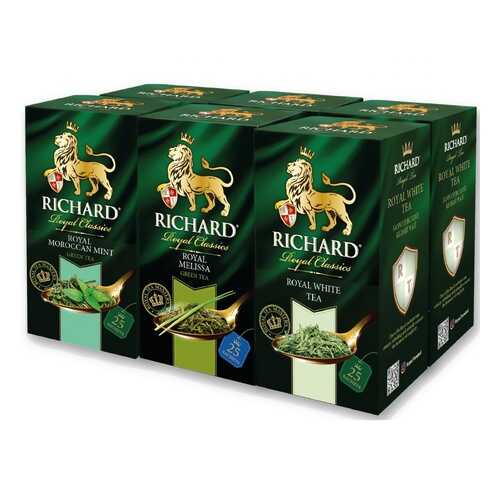 Набор чая Richard Royal Morocan Mint, Royal Melissa, Royal White Tea ассорти 6*25 сашетов