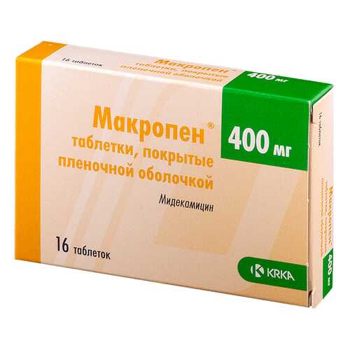 Макропен табл. п.о. 400 мг. №16