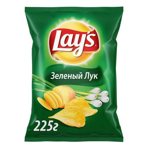 Картофельные чипсы Lay's зеленый лук 225 г