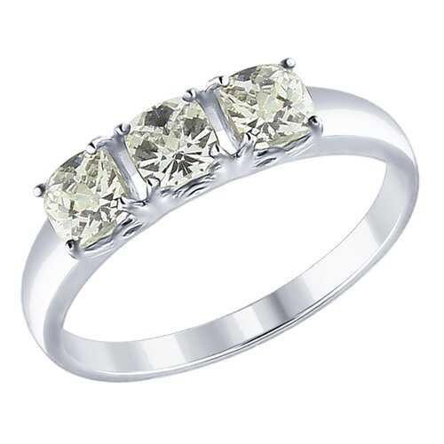 Кольцо женское SOKOLOV из серебра со Swarovski Zirconia 89010063 р.18.5