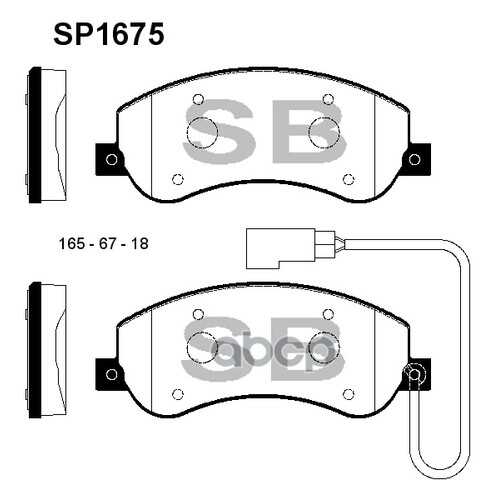 Комплект тормозных колодок Sangsin brake SP1675
