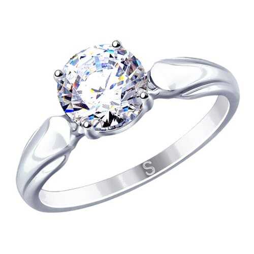 Кольцо женское SOKOLOV из серебра со Swarovski Zirconia 89010113 р.19